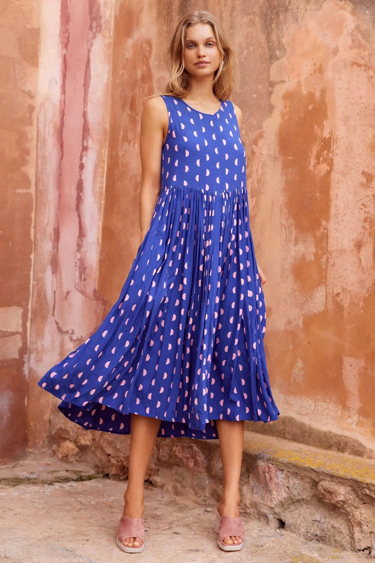 Mister Zimi Zoe Midi Dress In Luna Rosa Size 8 photo 2