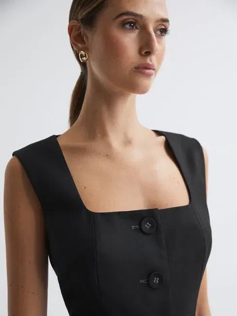 Anna Quan Lia Dress Black Ink Size 8 photo 3