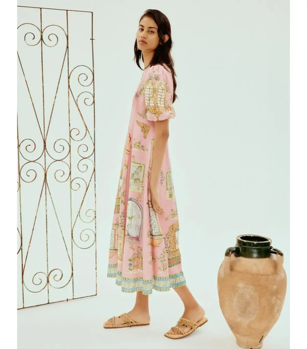 Alemais Monte Midi Dress Pink Size AU 10 photo 2
