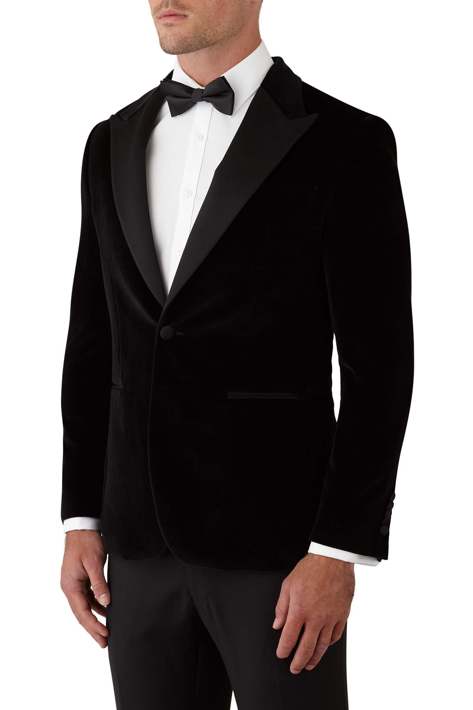 Gibson Black Alta Sartoria Peak Velvet Dinner Jacket photo 2