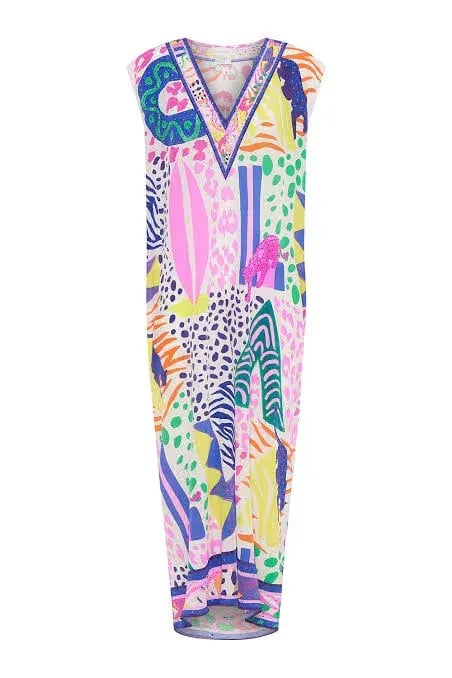 Camilla Bonza Babe Sleeveless Drape Back Dress Print Size S/M photo 6
