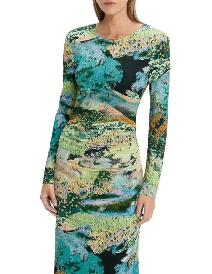 Cue Dreamscape Jersey Midi Dress Multi Size AU 12 photo 3