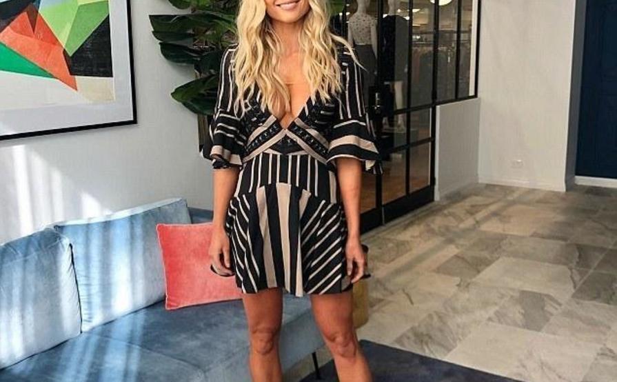 Acler Archer Mini Dress Bronze Stripe Size 6 photo 3