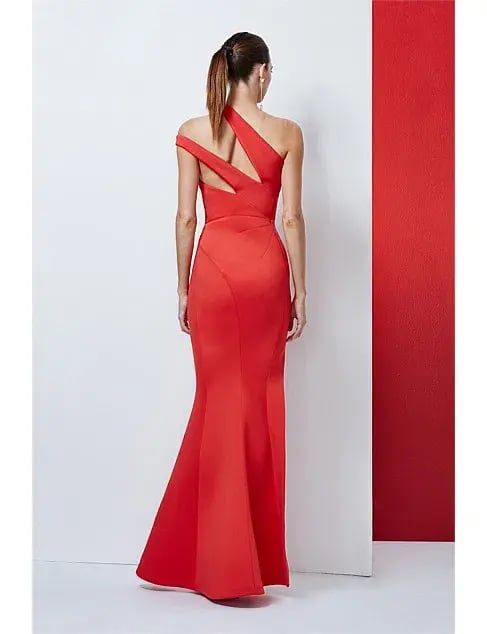 Rachel Gillbert Asta Off Shoulder Gown Red Size 0 photo 3