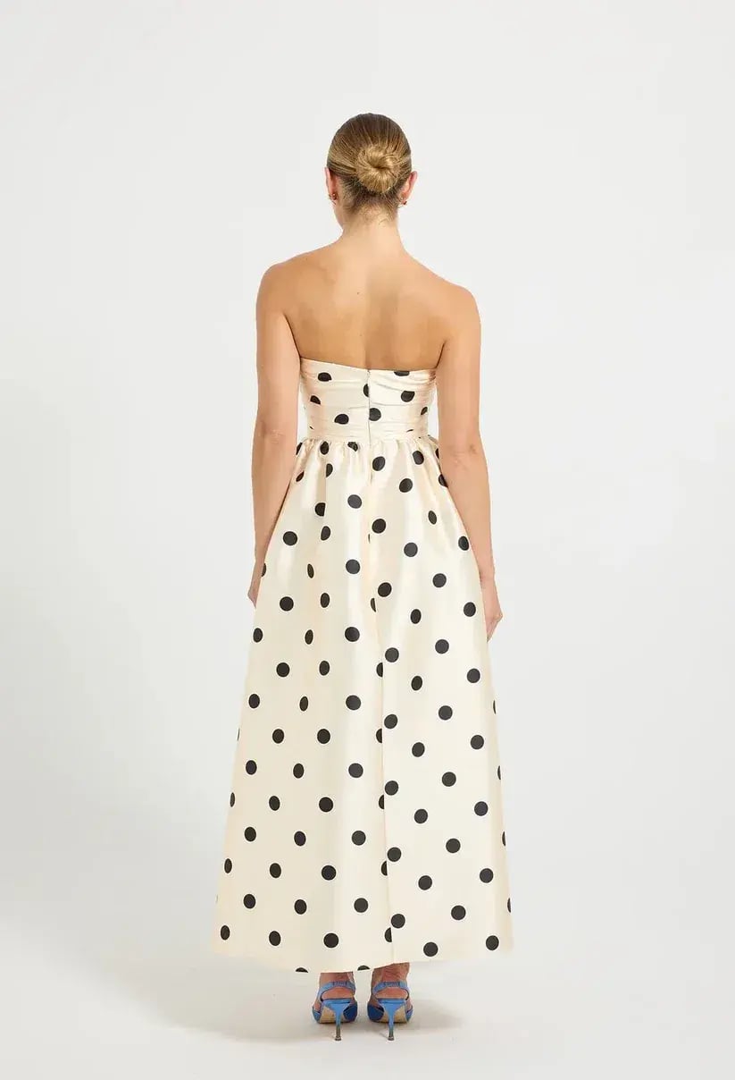 Pasduchas Dottie Strapless Midi Dress Polka Dots Size AU 14 photo 2