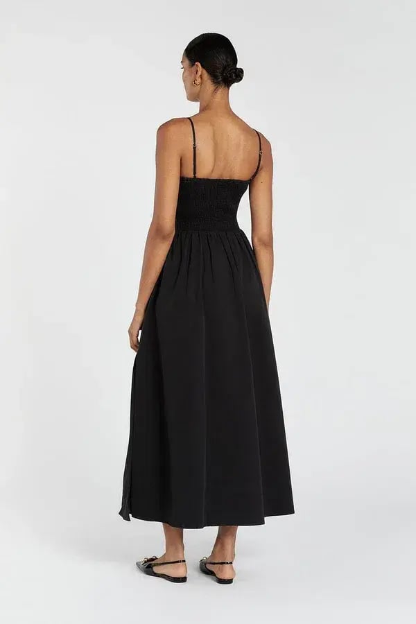 DISSH Milano Cotton Midi Dress Black Size 8 photo 3