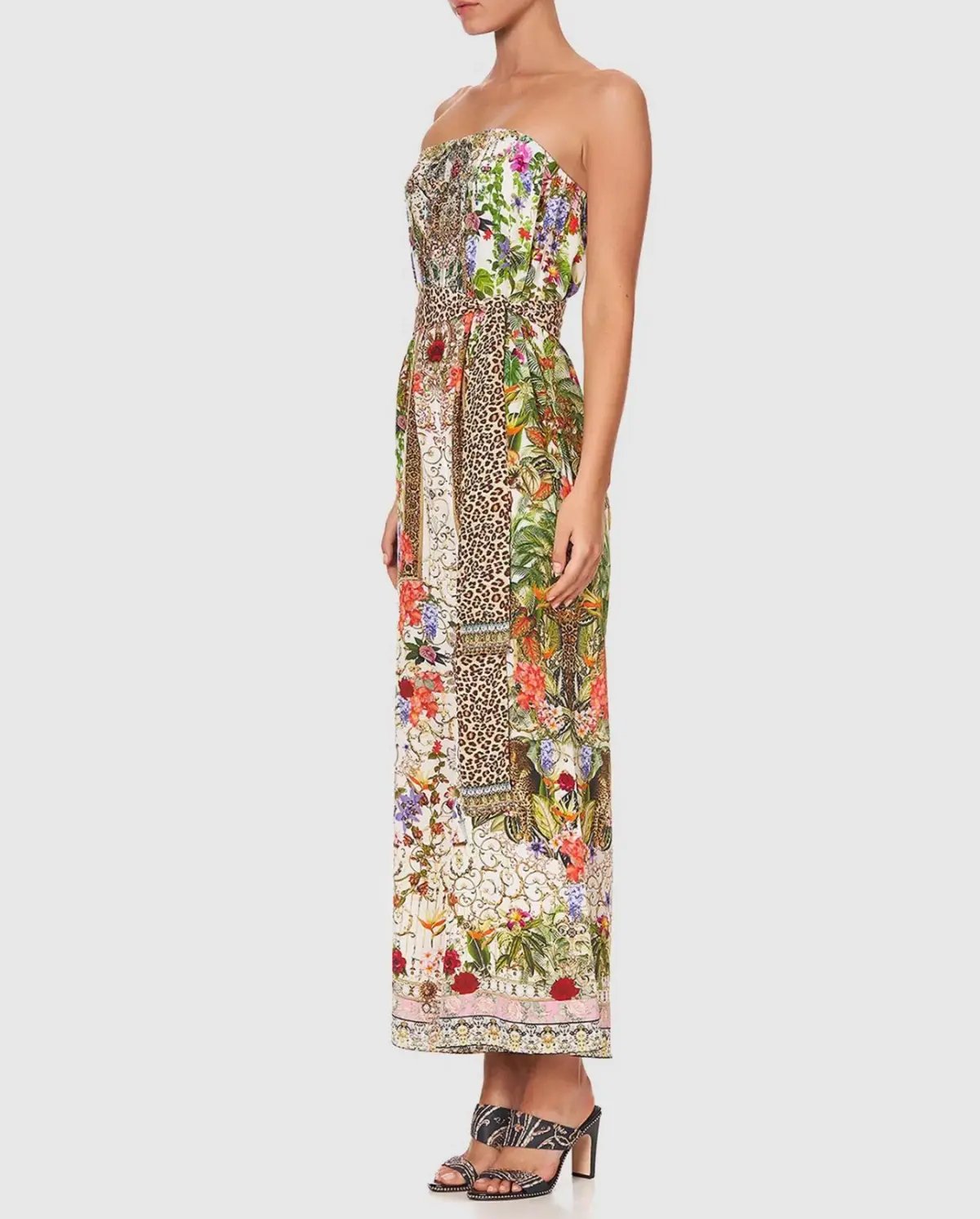 Camilla Fair Verona Tie Waist Strapless Jumpsuit with Belt Multi Size M/Au 12 photo 2