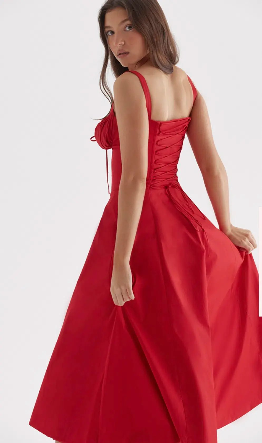 House of CB Carmen Bustier Sundress Red Rose Size S / AU 8 photo 4