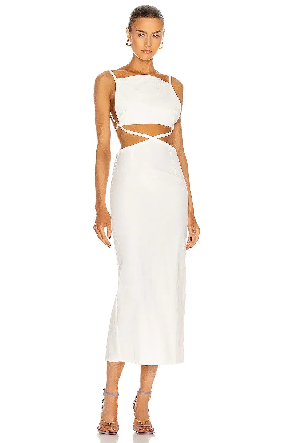 Christopher Esber Carly Squared Tie Dress White Size 8 photo 5