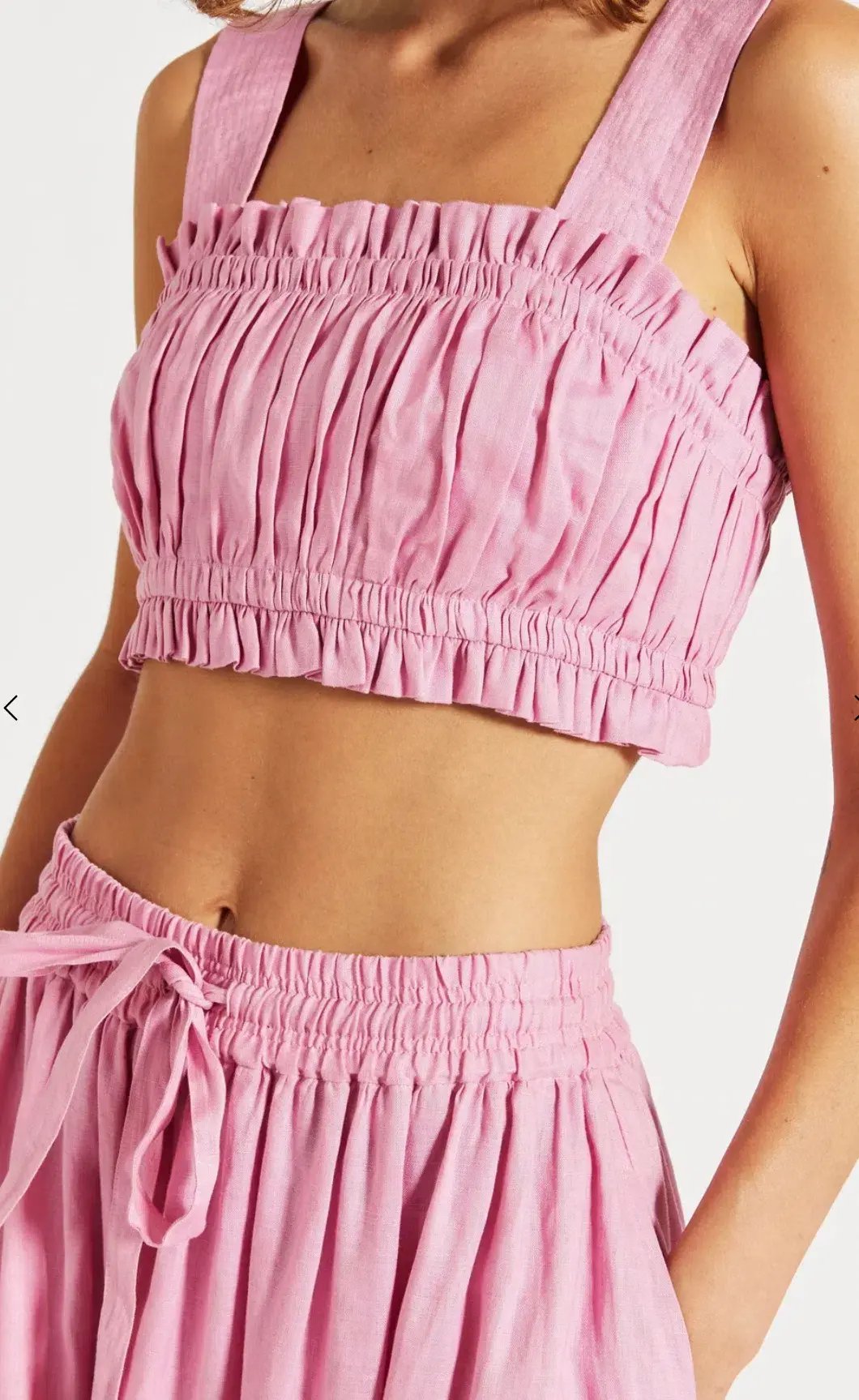 Lee Mathews Ali Top and Maxi Skirt Set Pink Size 10 photo 2