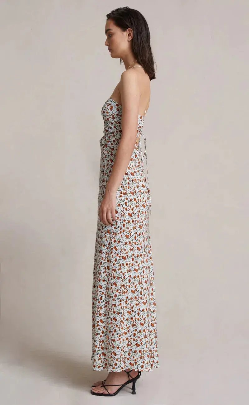 Bec and Bridge Copper Fields Maxi Dress White Size AU 10 photo 3