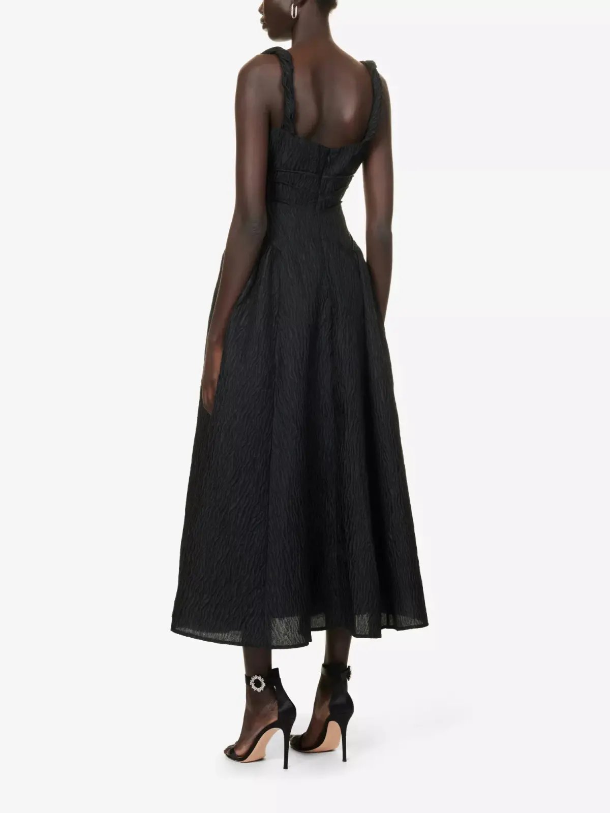 Rachel Gilbert Sophy Strap Midi Dress Black Size 1 / AU 8 photo 3