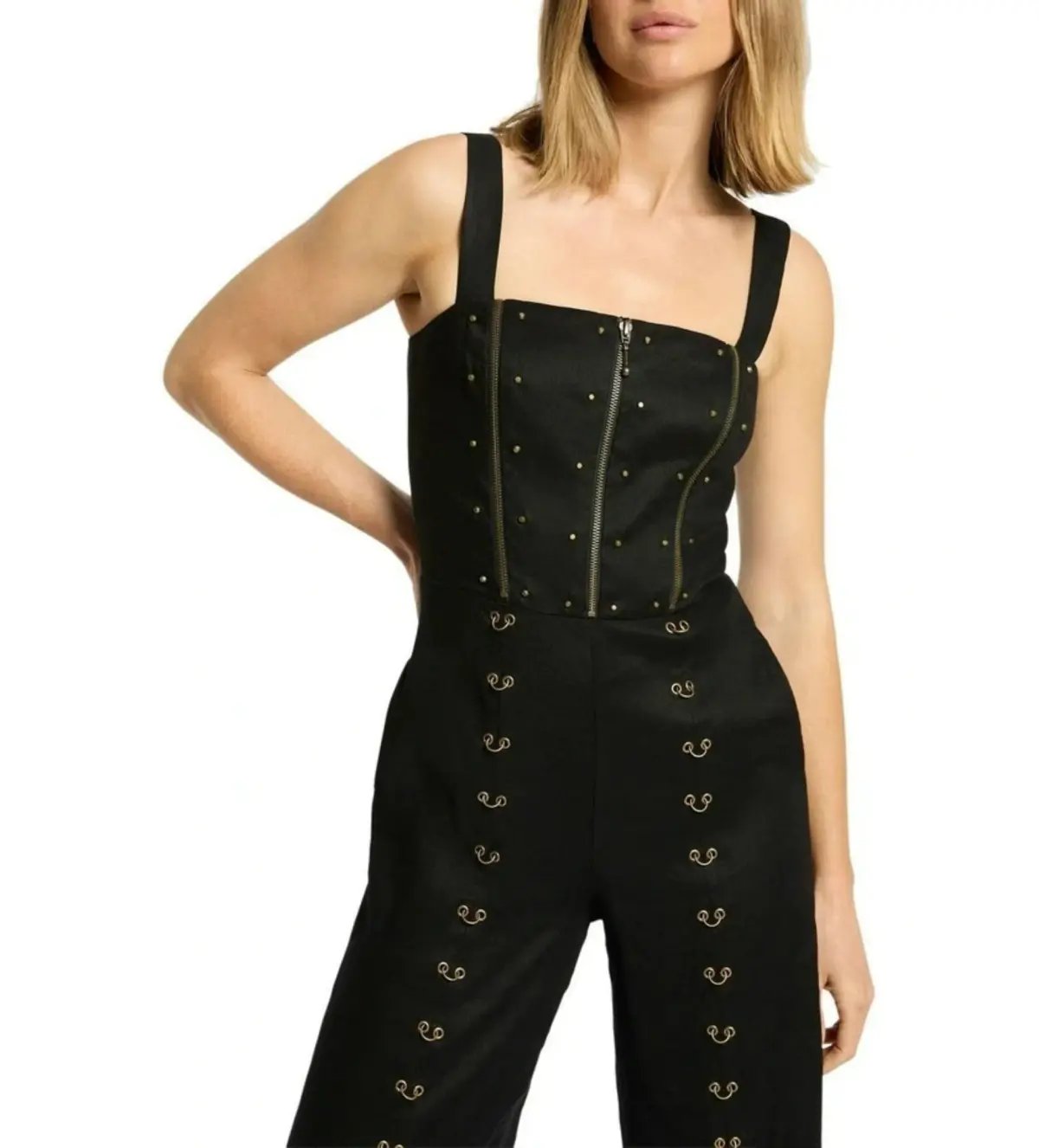 Sass & Bide Abstract After Dark Jumpsuit Black Size AU 10 photo 3