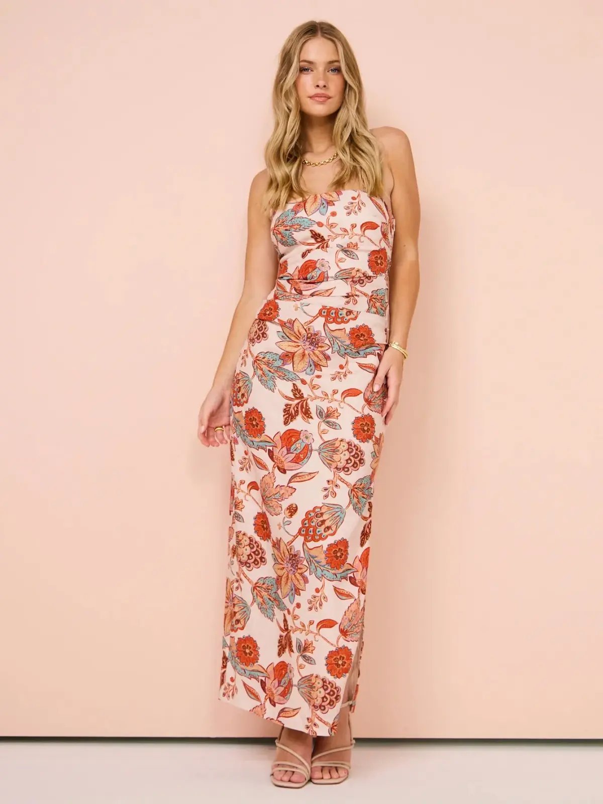Sir The Label Noemi Halter Midi Dress Floral Size 1/Au 8 photo 5