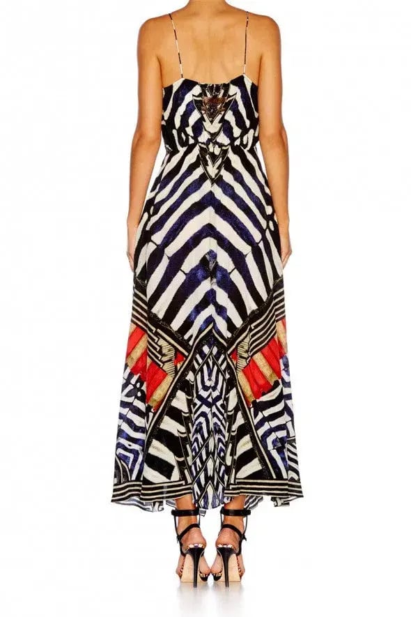 Camilla Louwalan Tales Strappy Wrap Dress Print Size 12 photo 2