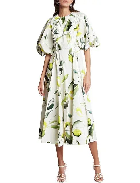 Aje Zest Midi Dress Tropical Lime Size AU 8 photo 4