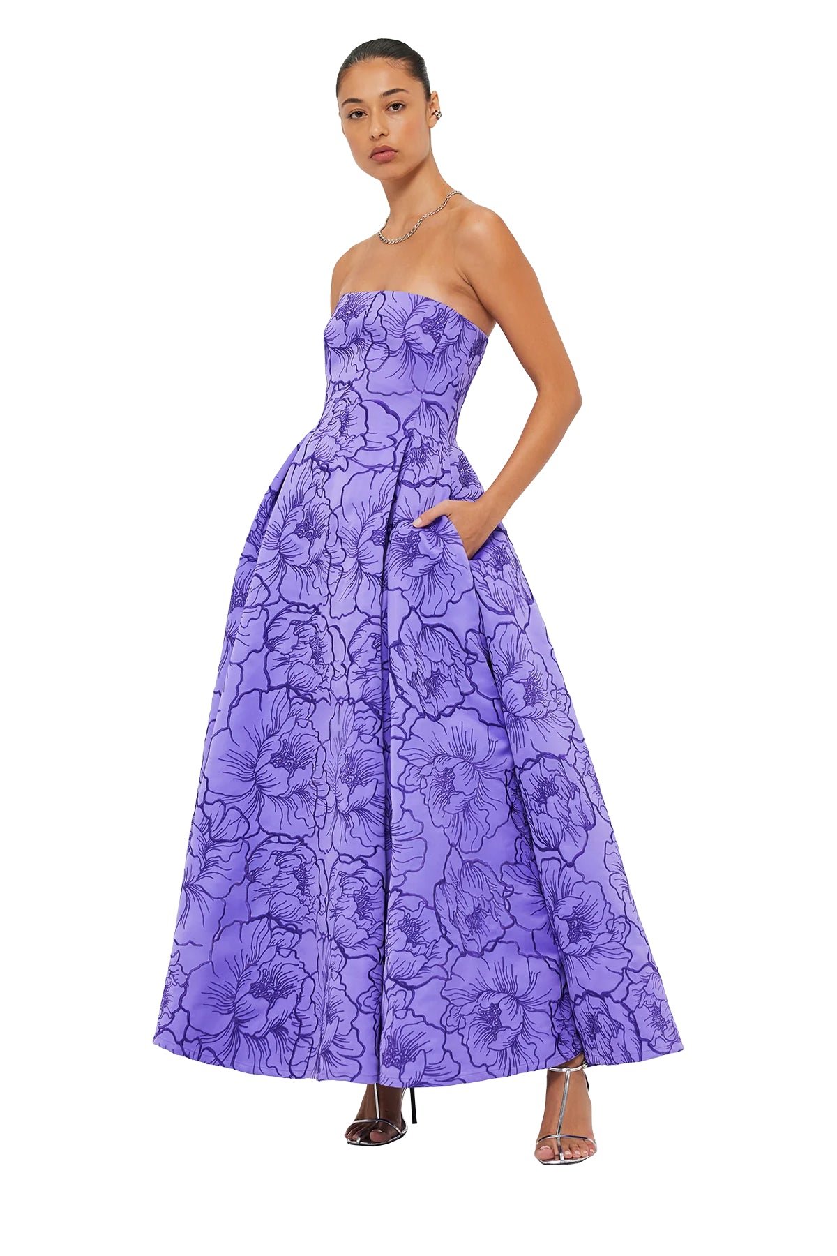 LEO LIN NORA BUSTIER MAXI DRESS - LAVENDER photo 6