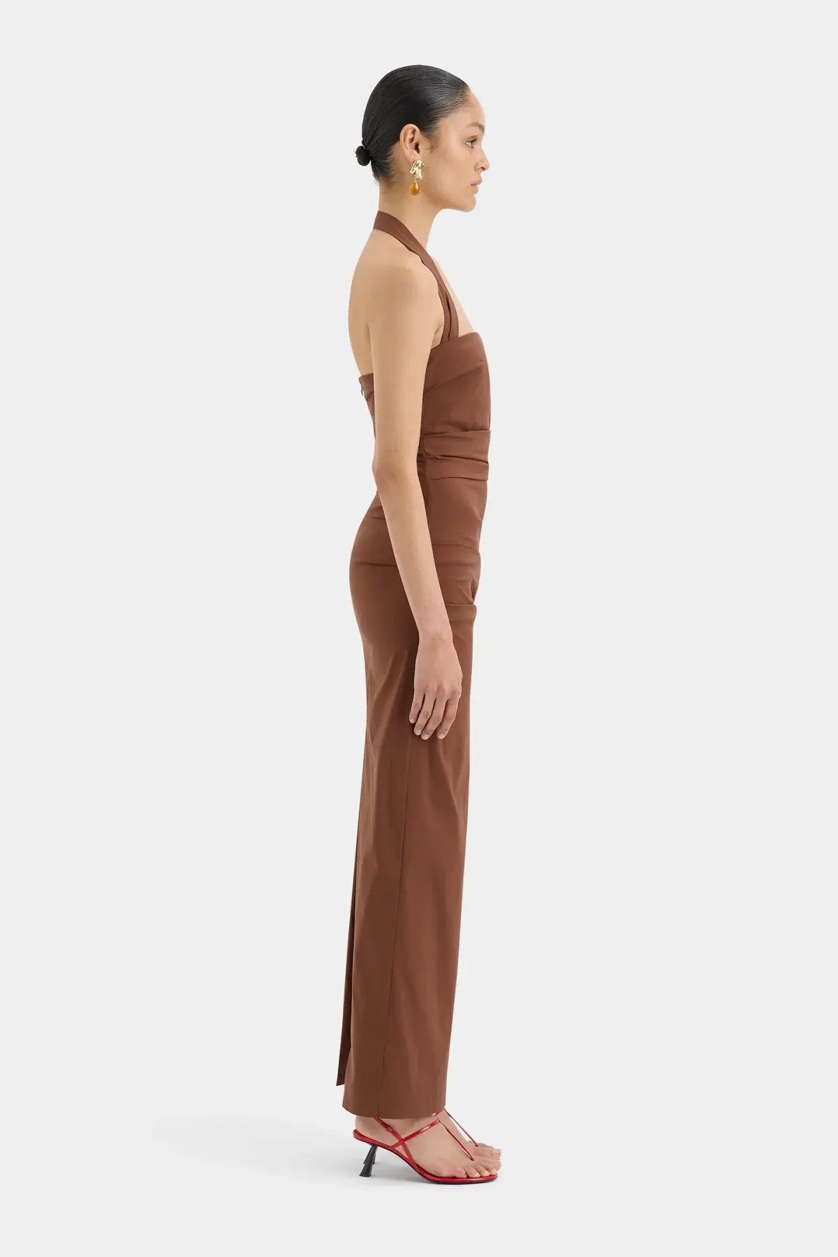 Sir the Label Nikki Gown Brown Size 10 photo 2