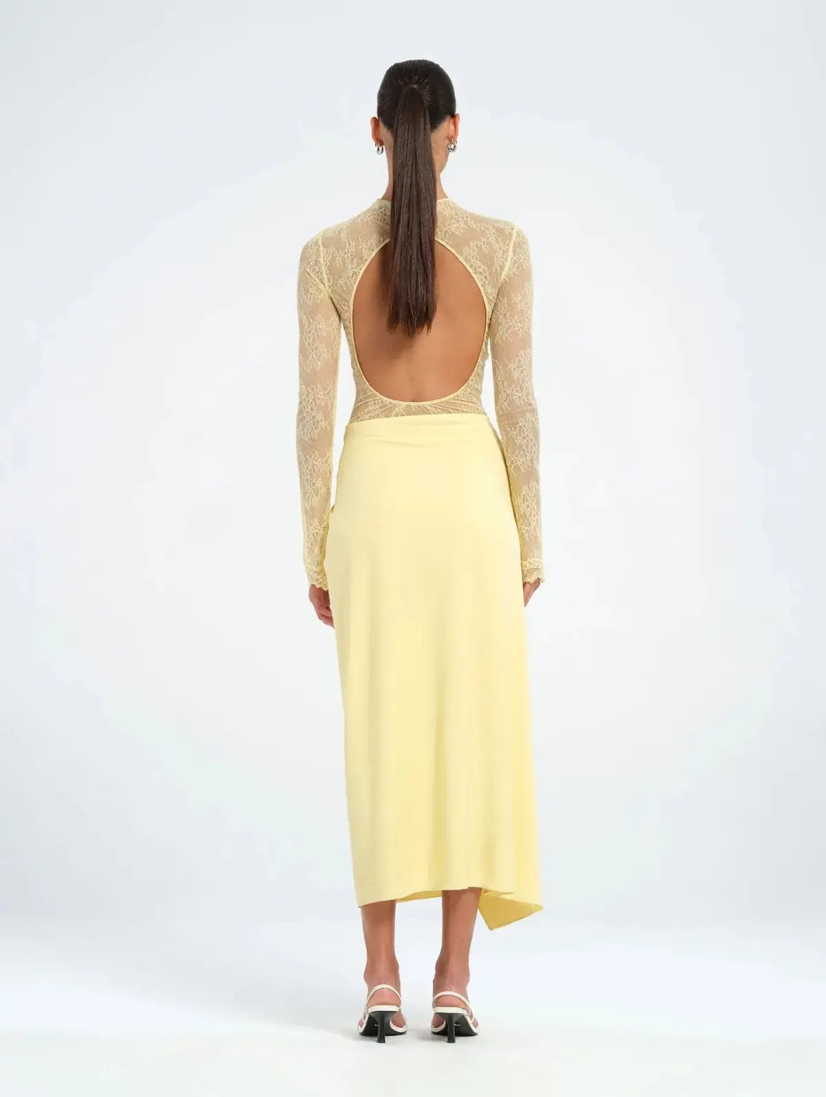 Benni Colton Midi Dress in Butter Yellow Size 6 photo 4