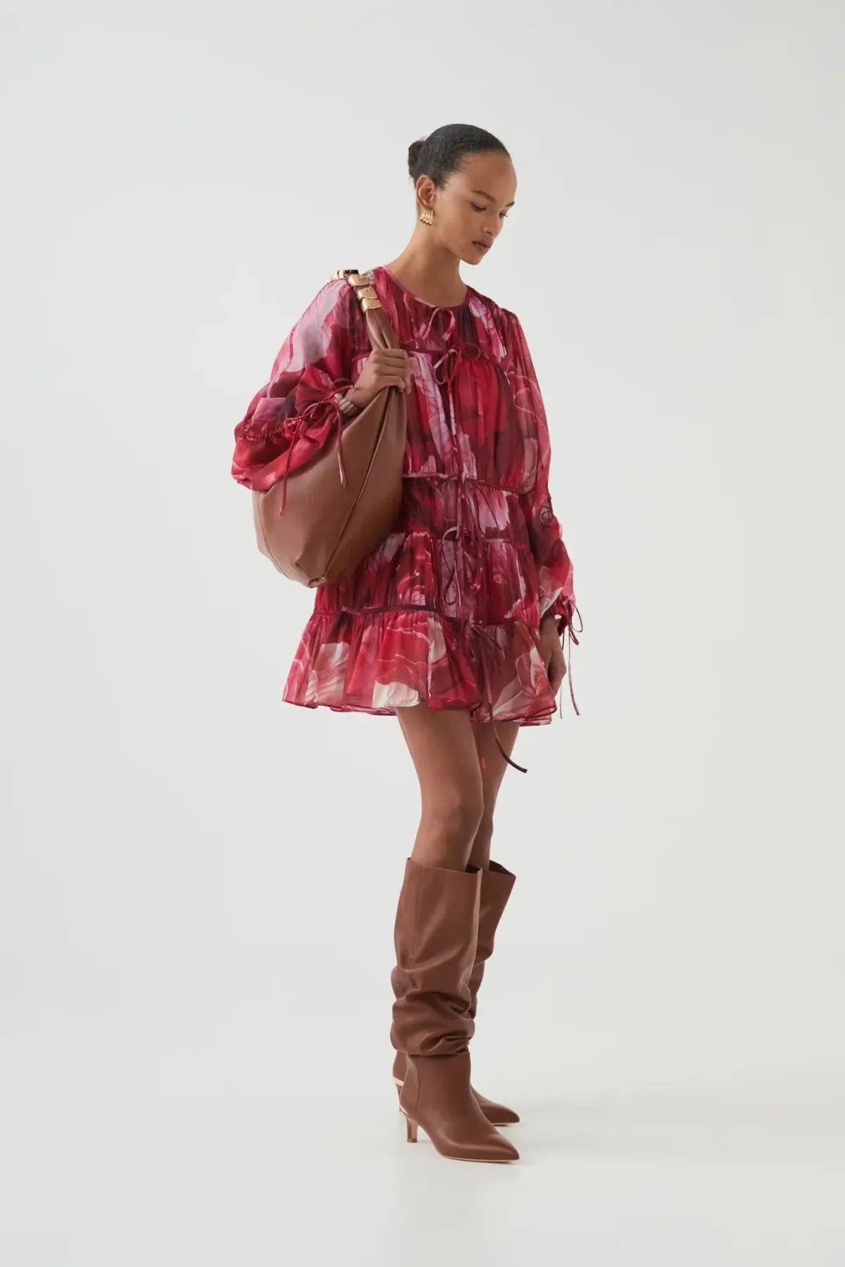 Aje Flora Mini Dress Prismatic Floral Red Size 6 / XS photo 4