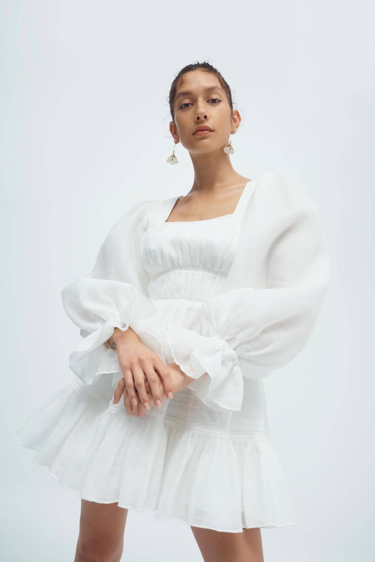 Aje Impression Dress White Size 6 photo 7