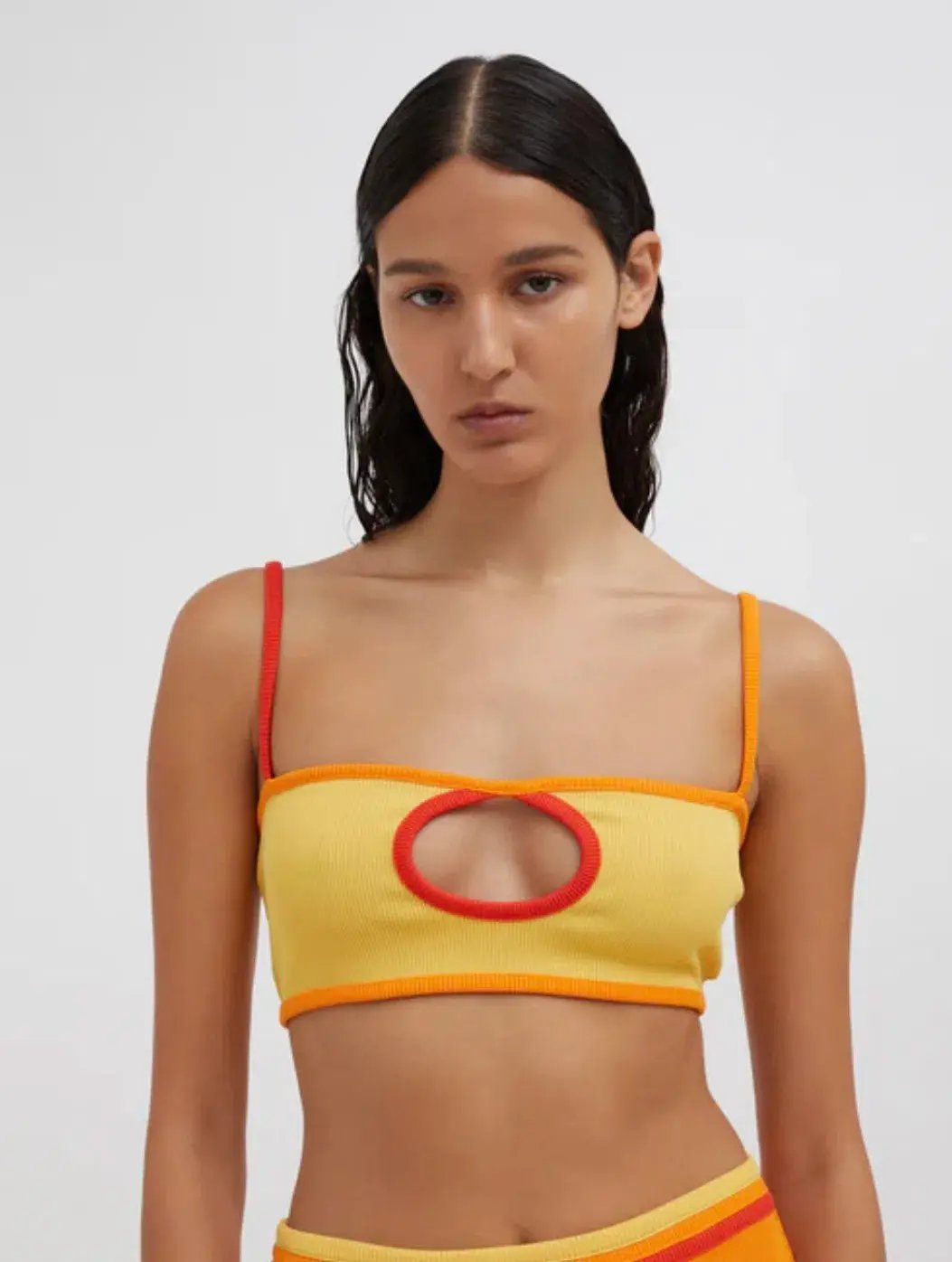 Christopher Esber  Fran Bandeau Top Orange Size 10 photo 2