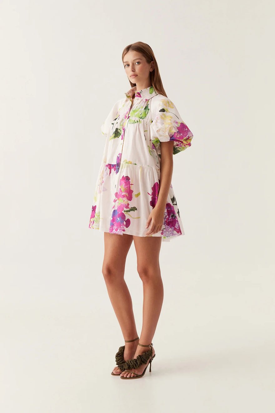 Aje Pablo Smock Mini Dress - Wild Hydrangea photo 2