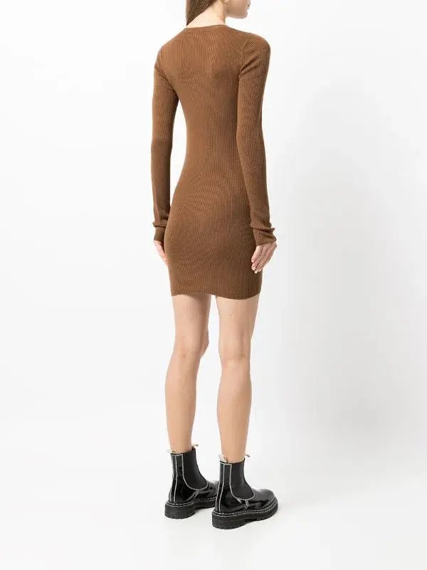 Bec & Bridge Freya L/S Mini Dress Chocolate Size 10 photo 3