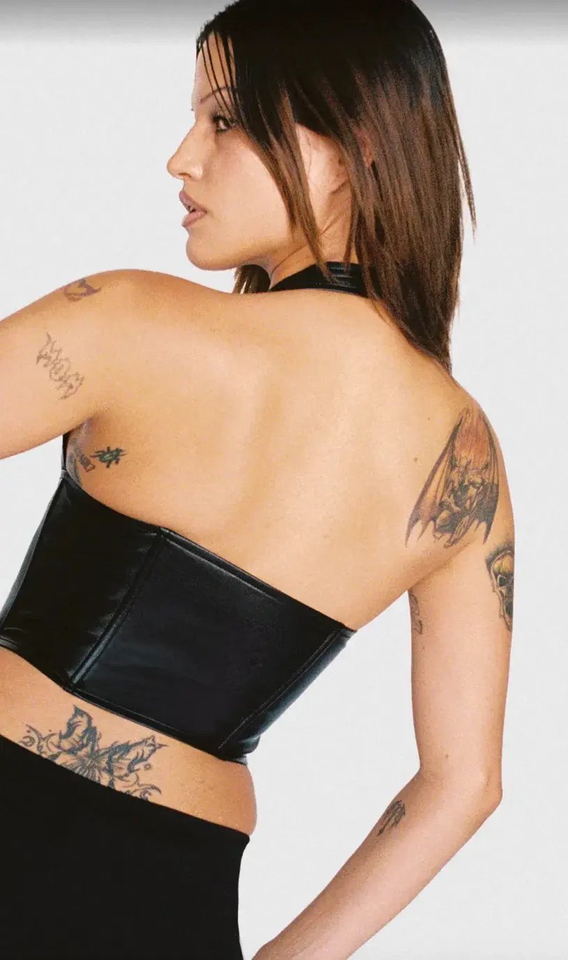 Miaou Mara corset black leather photo 4