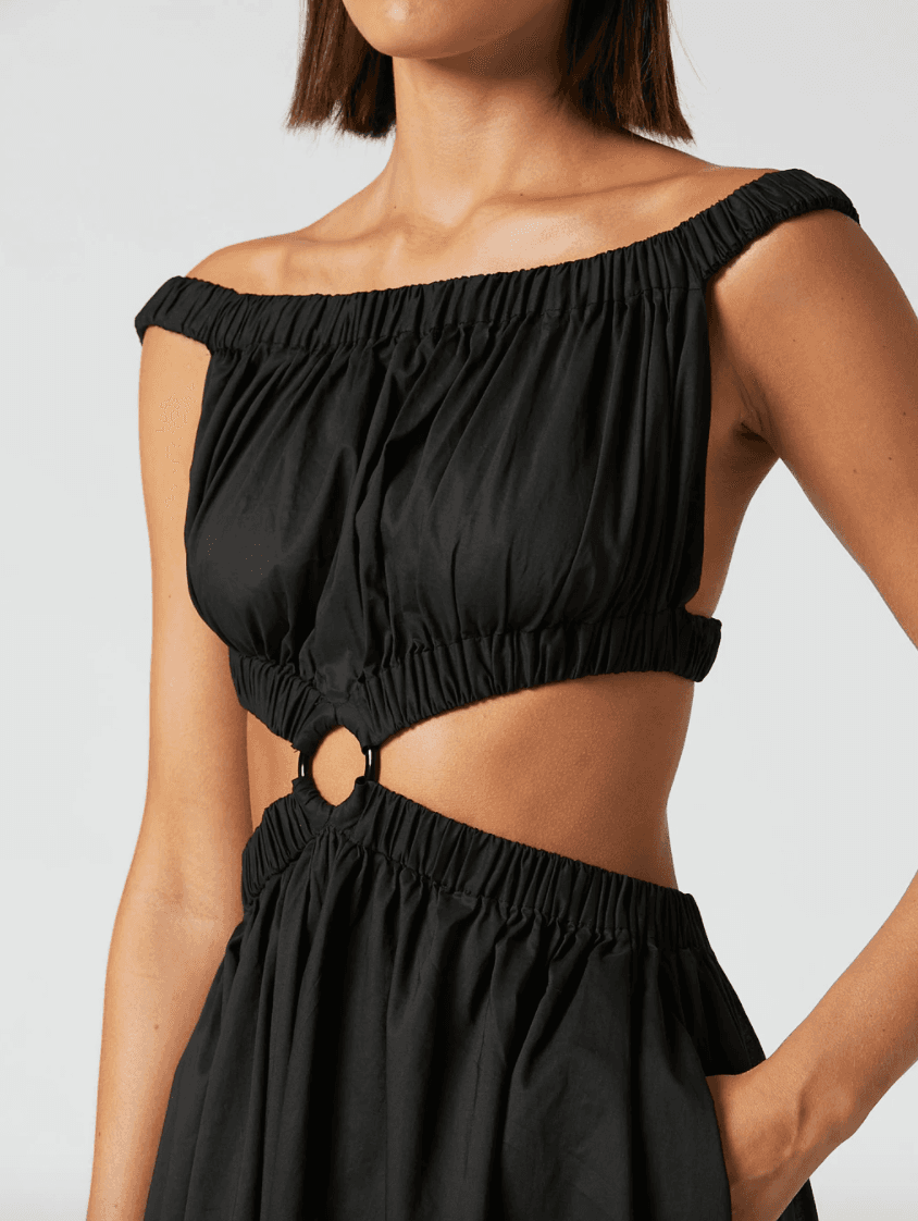 Scanlan Theodore Cotton Voile Ring Dress Black Size S / Au 8 photo 4