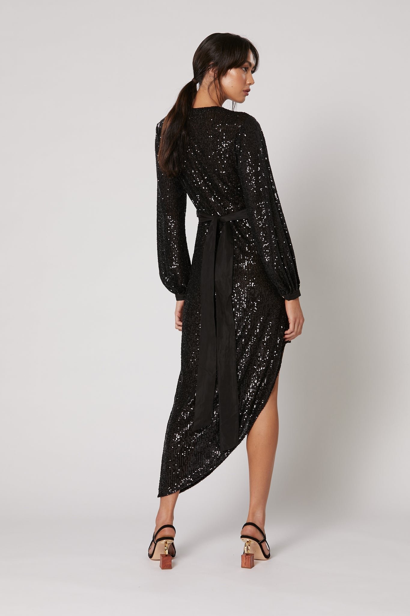 WINONA AMARA WRAP DRESS - BLACK photo 9