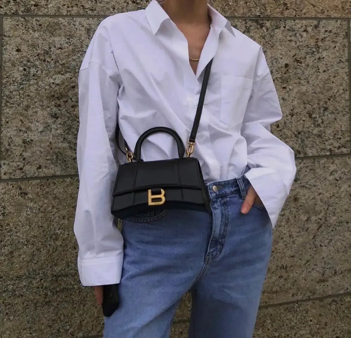 Balenciaga Hourglass S Handbag Box Black photo 2