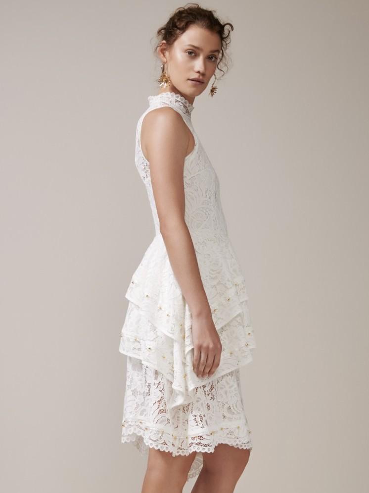 Keepsake The Label -Star Cross Lace Ivory Dress Size 10 photo 2
