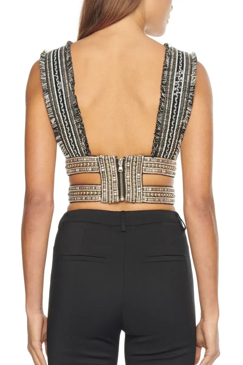 Eliya the Label Barbados Crop Top Beaded Size M photo 3