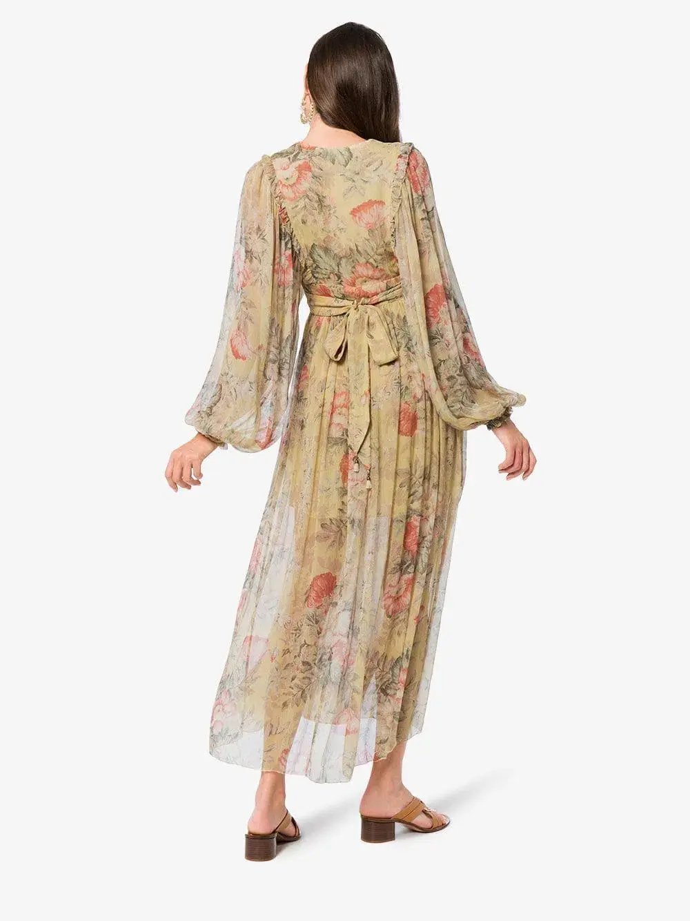 Zimmermann Melody Wrap Maxi Dress Floral Size 1/ AU 10 photo 3