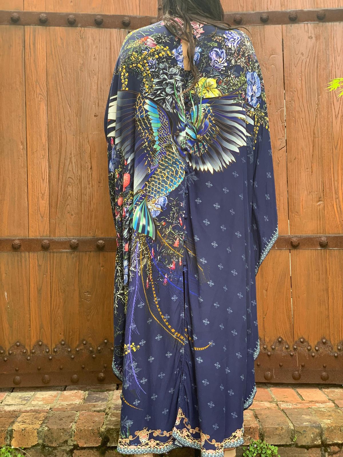 Camilla Southern twilight kaftan w high collar size 16 photo 3