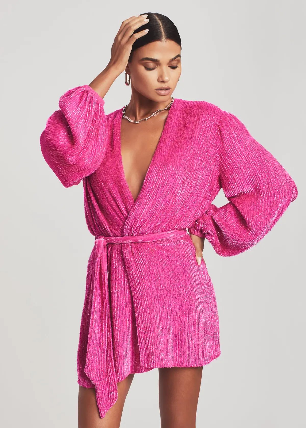 Retrofete Gabrielle Robe Sequin/Fuchsia Size S/Au 8 photo 2