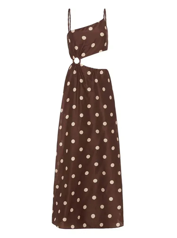 Sir The Label Vivi Asymmetrical Cut Out Dress in Marlon Polka Dot Size 0/ AU 6 photo 5