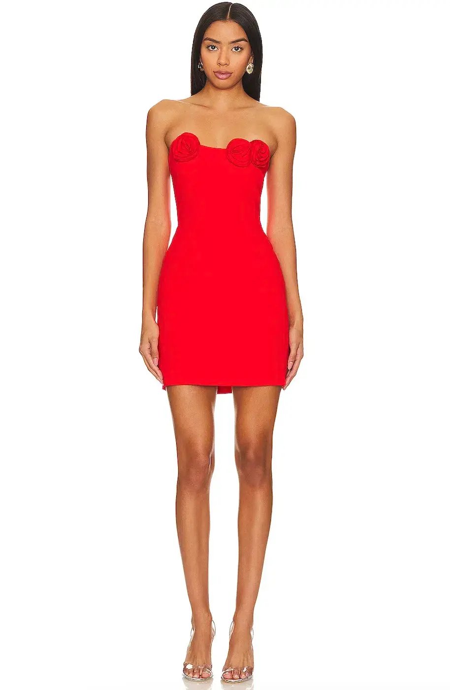 Amanda Uprichard Sabine Mini Dress Crimson Red Size 8 photo 4