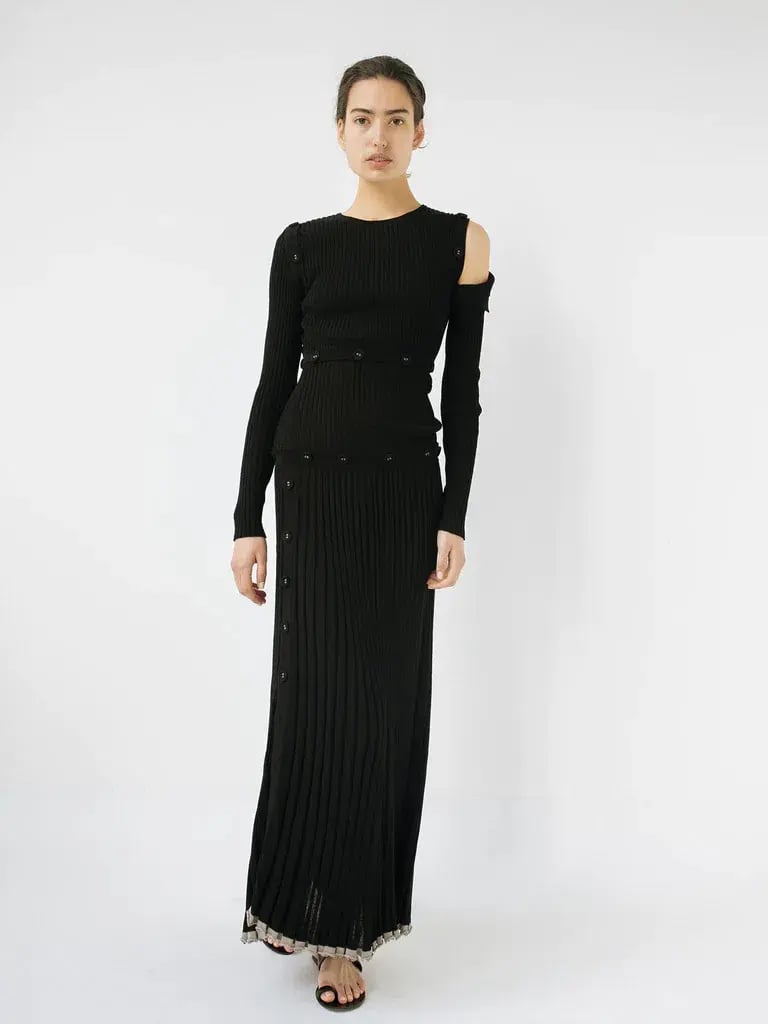 Christopher Esber Deconstructed Long Sleeve Dress Black Size 8 photo 4