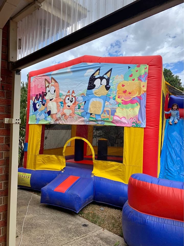 Bluey Jumping Castle For Hire w/ FREE Bubble Machine photo 2