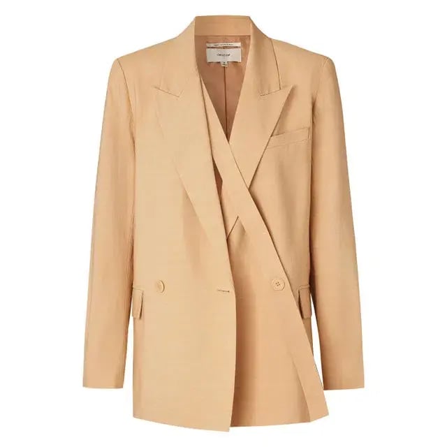 Oroton Double Breasted Blazer Pink Sand Size 6 photo 3