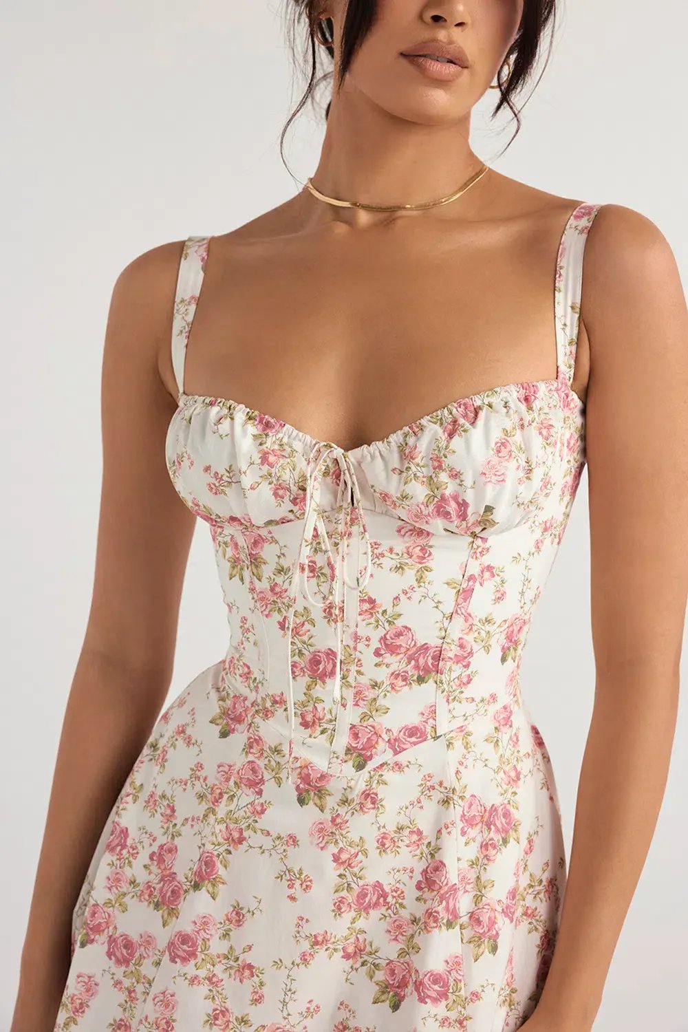 House of CB Carmen Rose Print Bustier Sundress S / Au 8 photo 5