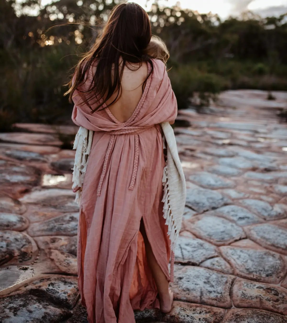 Chic Le Frique Ophelia Maxi Dress Salmon Pink One Size photo 3
