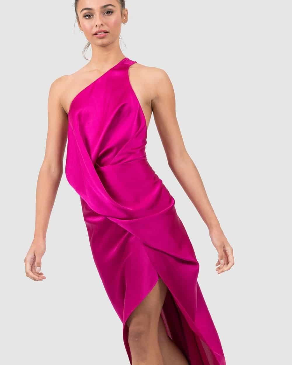 One Fell Swoop Philly Midi Dress Cardinal Pink Size 6 photo 3