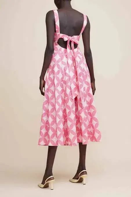 Acler Tate Midi Dress in Pink Mix Size 8 photo 2