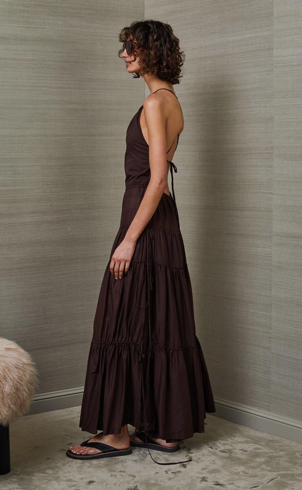 Bec & Bridge Carmen Maxi Dress Chocolate Brown Size 8 photo 2