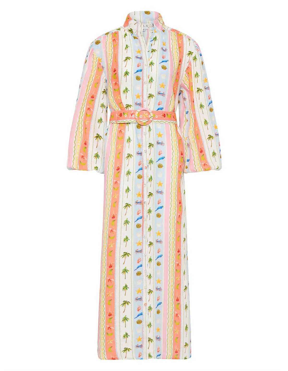 Palm Noosa Noddy Maxi Dress in Tropical Stripe Size 10 photo 5