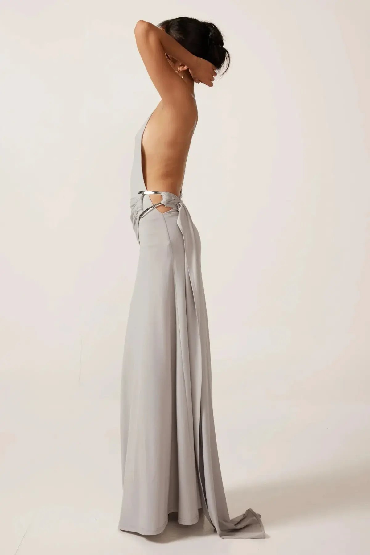 Ance Gria Gaia Maxi Dress Silver Grey Size S / AU 8 photo 2