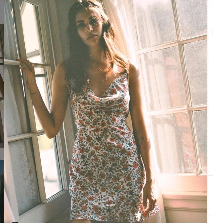 Realisation Par The Montague Mini Dress White Batik Floral Size XXS / AU 4 photo 6